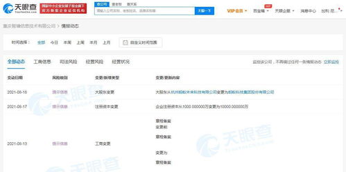 蚂蚁科技关联公司注册资本大幅增至1亿元，增幅高达900%